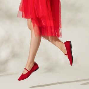 Elegant Red Women's Flats